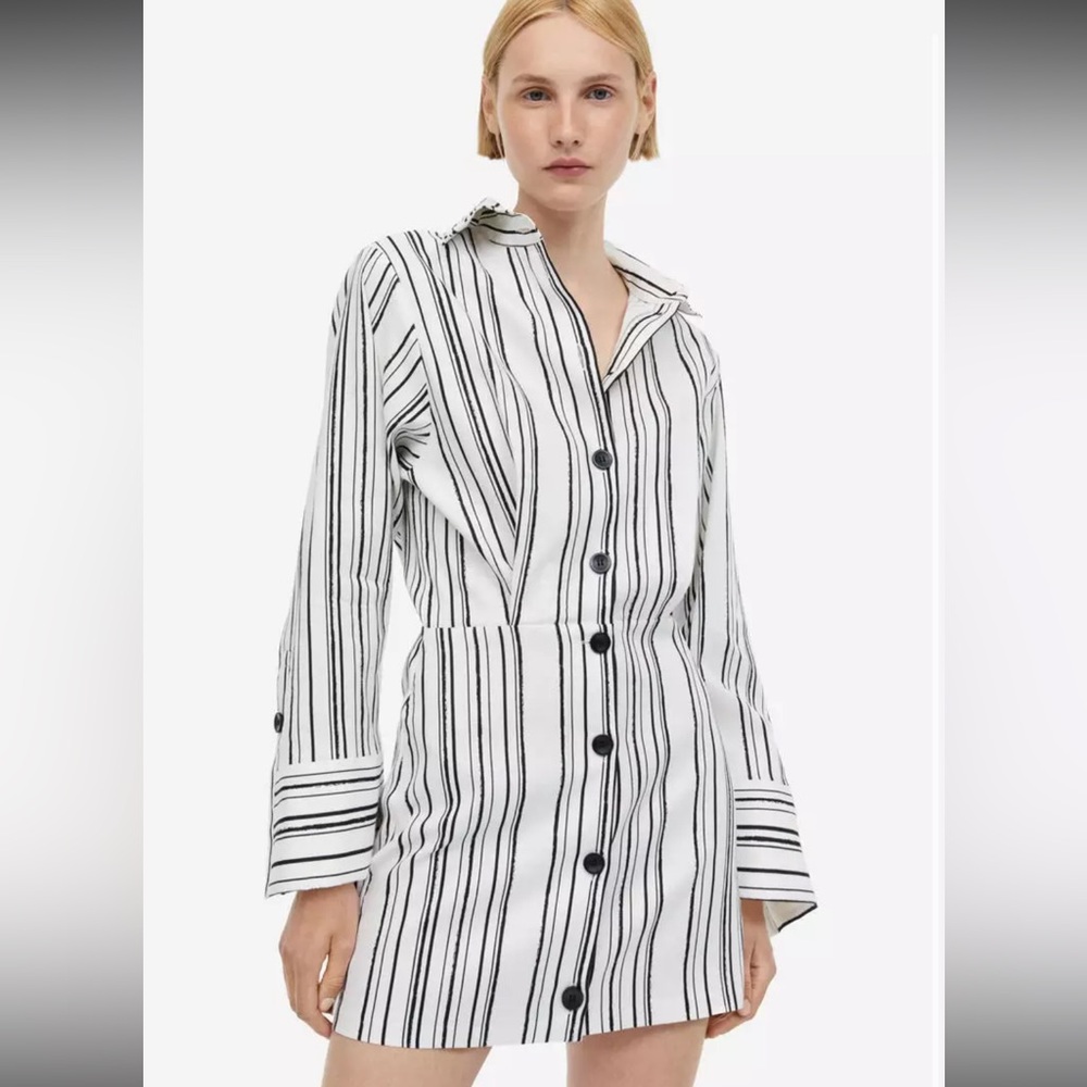 NWT! H&M Linen Blend “Oversized Shirt” Dress
